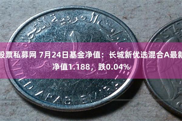 股票私募网 7月24日基金净值：长城新优选混合A最新净值1.188，跌0.04%