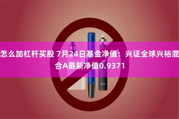 怎么加杠杆买股 7月24日基金净值：兴证全球兴裕混合A最新净值0.9371