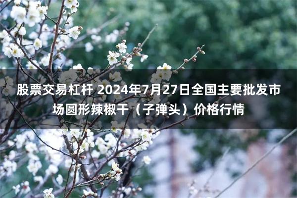 股票交易杠杆 2024年7月27日全国主要批发市场圆形辣椒干（子弹头）价格行情