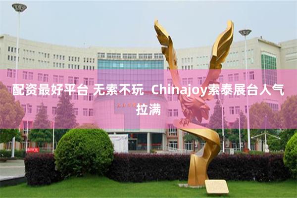 配资最好平台 无索不玩  Chinajoy索泰展台人气拉满