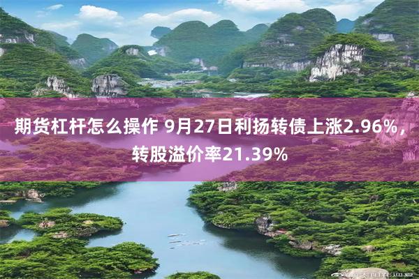 期货杠杆怎么操作 9月27日利扬转债上涨2.96%，转股溢价率21.39%