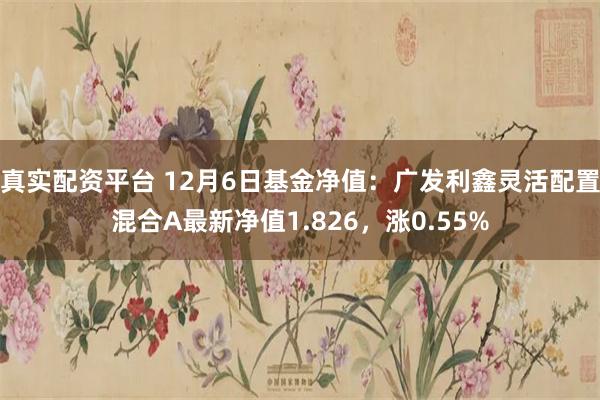 真实配资平台 12月6日基金净值：广发利鑫灵活配置混合A最新净值1.826，涨0.55%