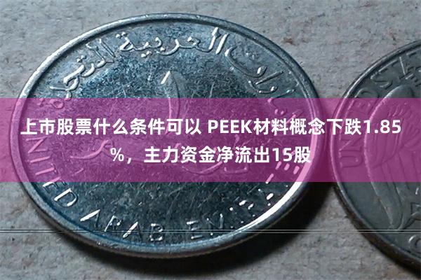 上市股票什么条件可以 PEEK材料概念下跌1.85%，主力资金净流出15股